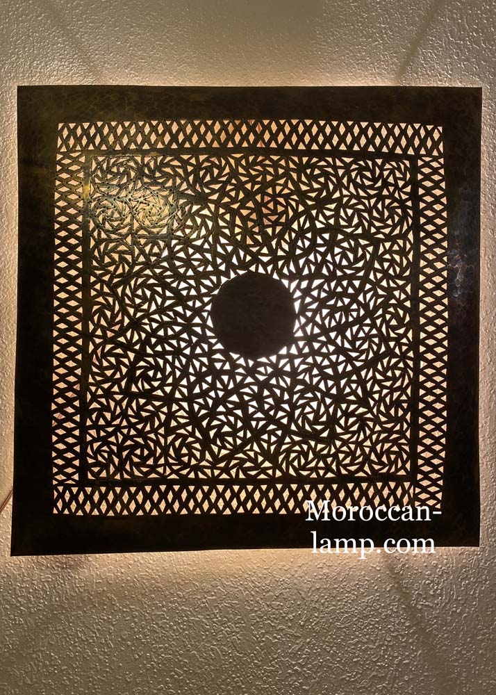 Details about   Moroccan wall light Handmade oriental wall lamp Brass night light Fez Morocco 