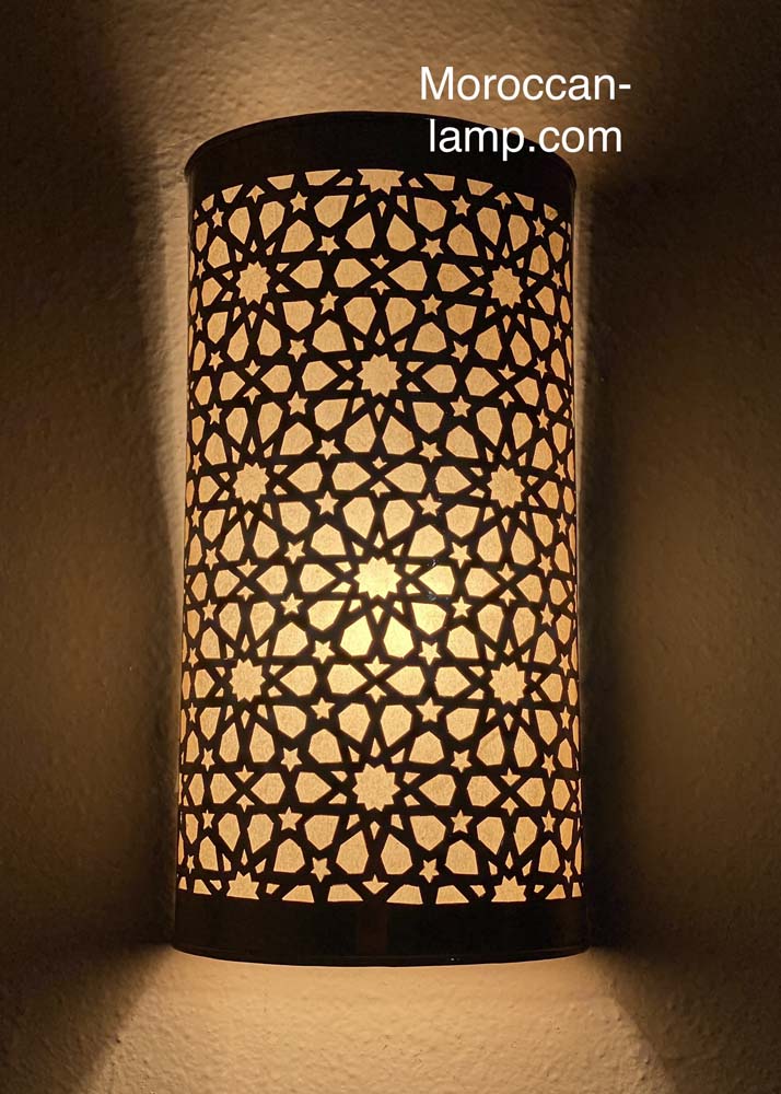 Details about   Moroccan square wall light Sconce decor oriental wall lamp Brass night light Fez 