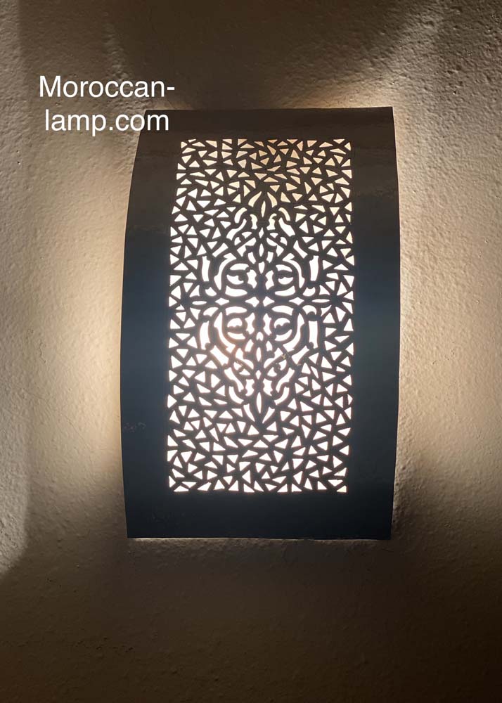 Details about   Moroccan wall light Handmade oriental wall lamp Brass night light Fez Morocco 