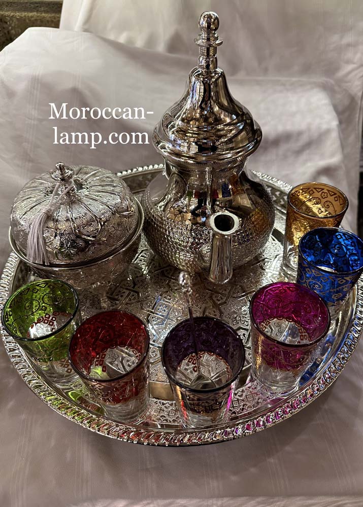 Service à Thé marocain complet en cuivre